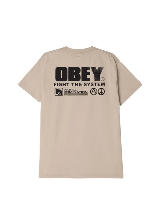 OBEY FIGHT THE SYSTEM T-SHIRT SAND