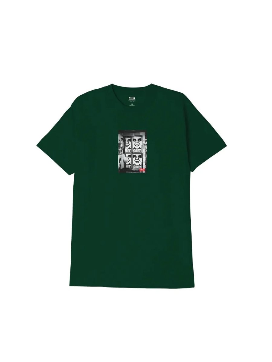 OBEY ICON PHOTO T-SHIRT FOREST GREEN