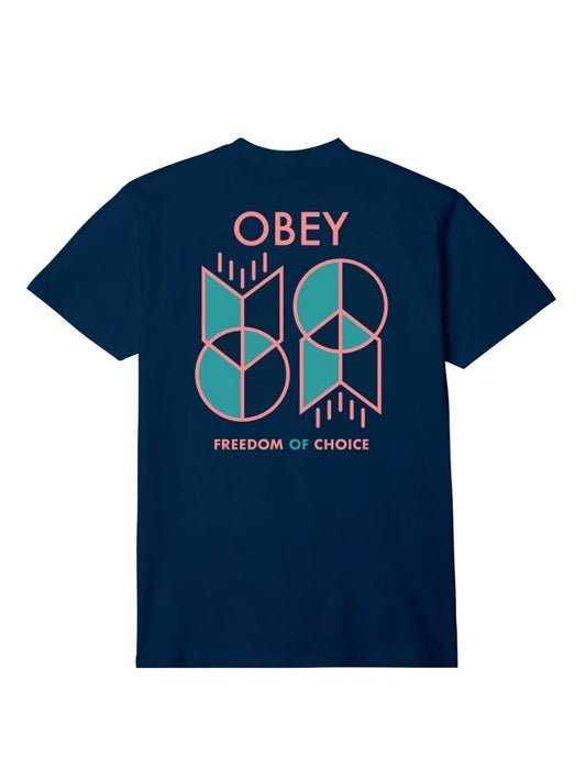 OBEY FREEDOM OF CHOICE T-SHIRT NAVY