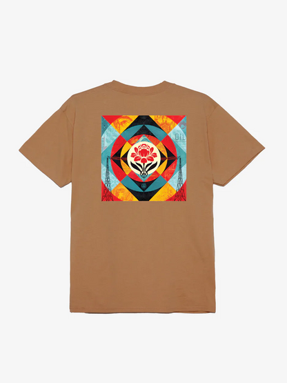 OBEY GEOMETRIC POWER CANVAS CLASSIC T-SHIRT BROWN SUGAR