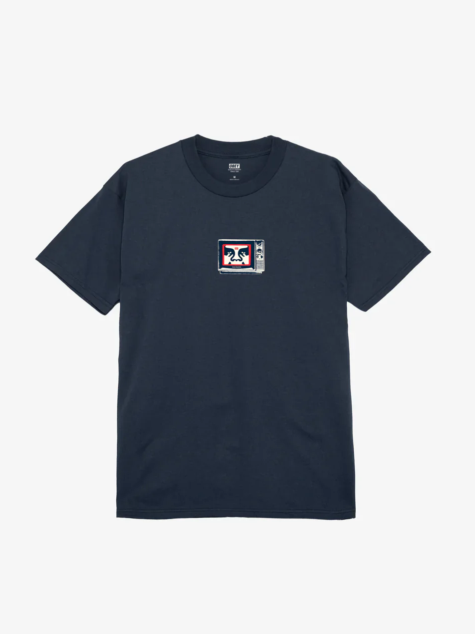 OBEY TV CLASSIC T-SHIRT NAVY