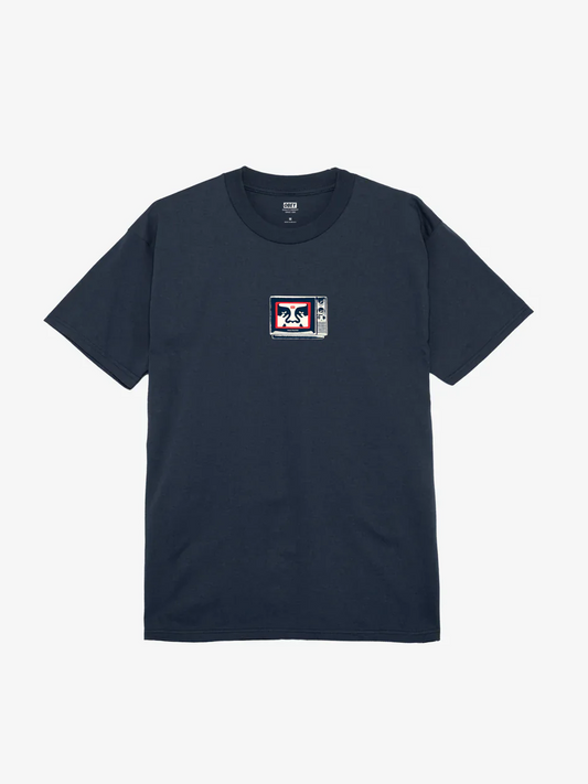 OBEY TV CLASSIC T-SHIRT NAVY