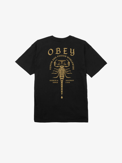 OBEY SCORPION CLASSIC T-SHIRT BLACK 