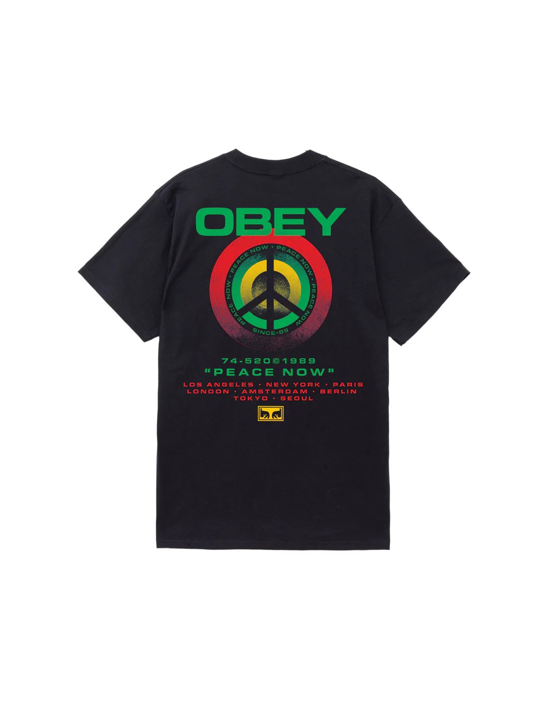 OBEY PEACE TARGET T-SHIRT BLACK