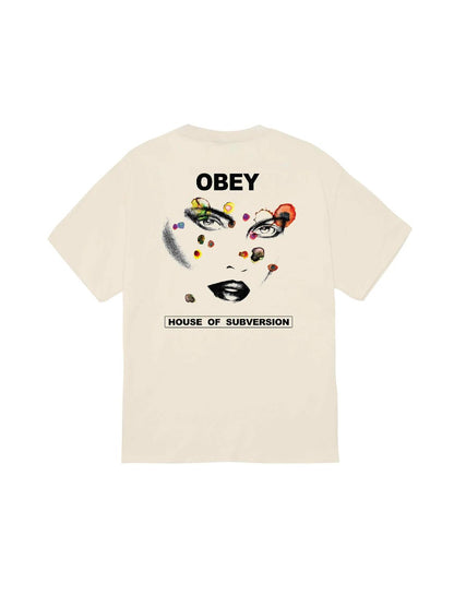 OBEY FACE OF SUBVERSION T-SHIRT CREAM