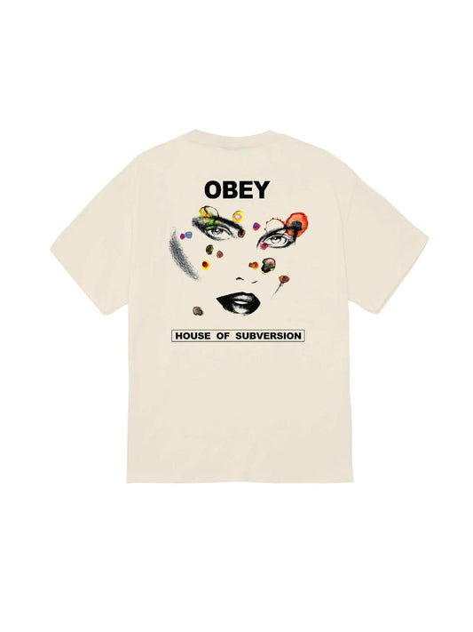 OBEY FACE OF SUBVERSION T-SHIRT CREAM