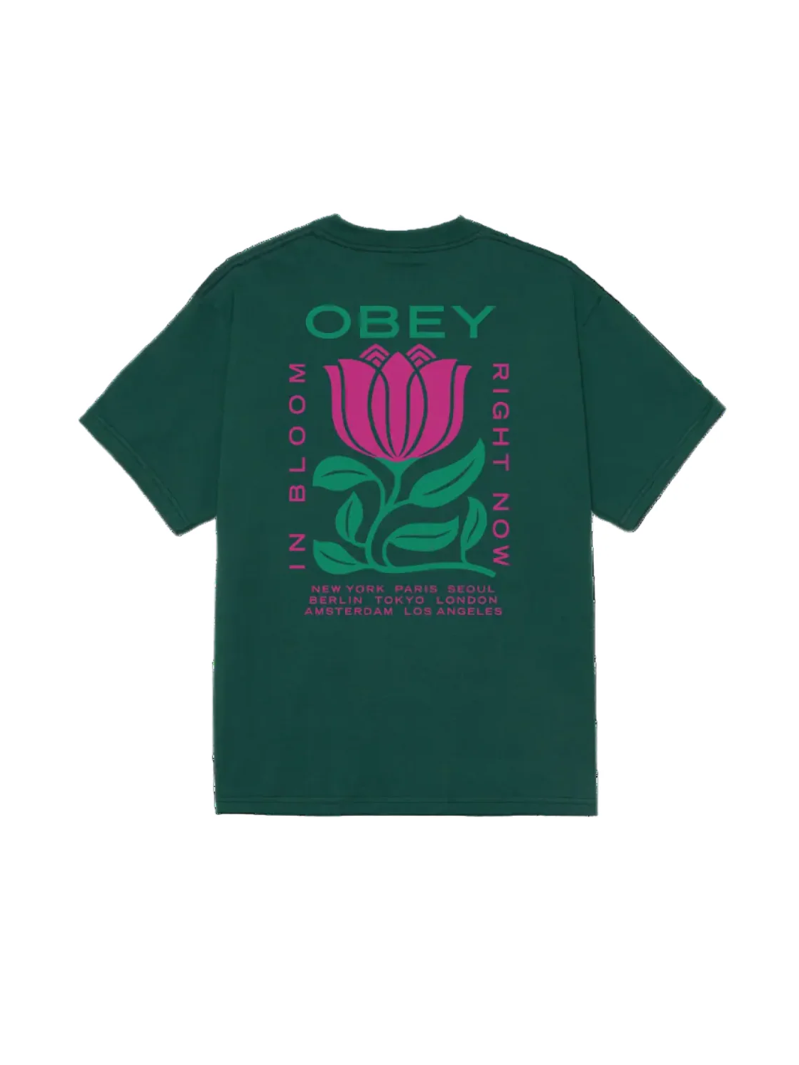 OBEY IN BLOOM T-SHIRT RAINFOREST 