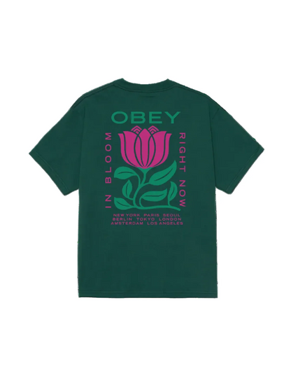 OBEY IN BLOOM T-SHIRT RAINFOREST 