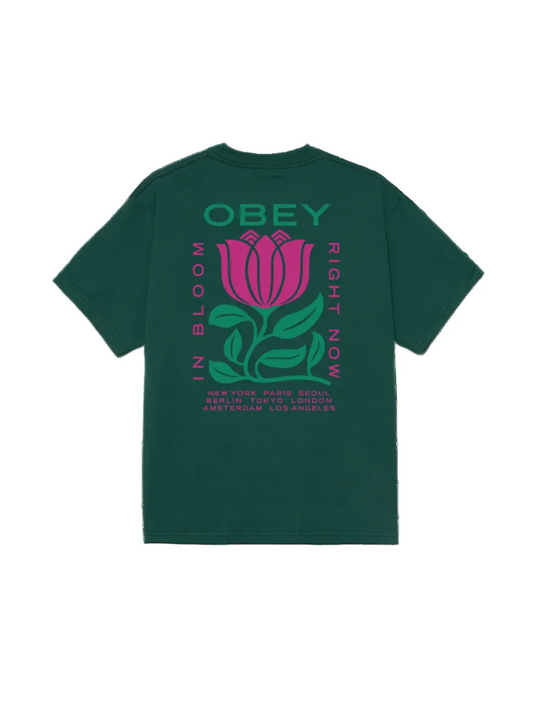 OBEY IN BLOOM T-SHIRT RAINFOREST 