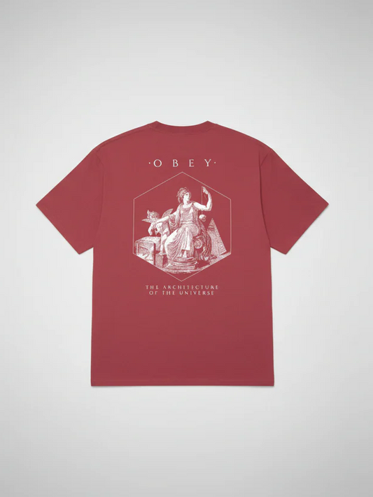 ARCHITECTURE OF THE UNIVERSE T-SHIRT MINERAL RED 