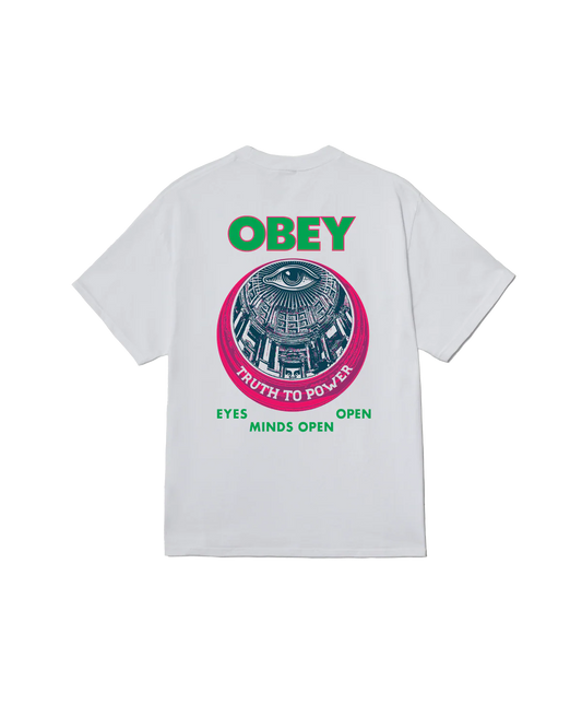 OBEY TRUTH TO POWER CLASSIC T-SHIRT WHITE 