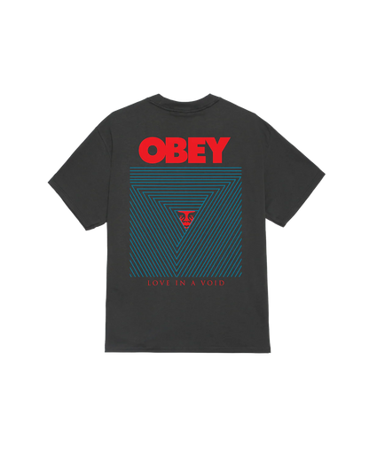 OBEY LOVE IN A VOID CLASSIC T-SHIRT VINTAGE BLACK 