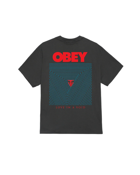 OBEY LOVE IN A VOID CLASSIC T-SHIRT VINTAGE BLACK 