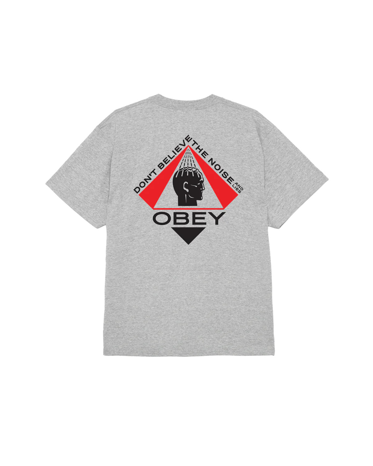 OBEY ICON PYRAMID CLASSIC T-SHIRT HTHR GREY 