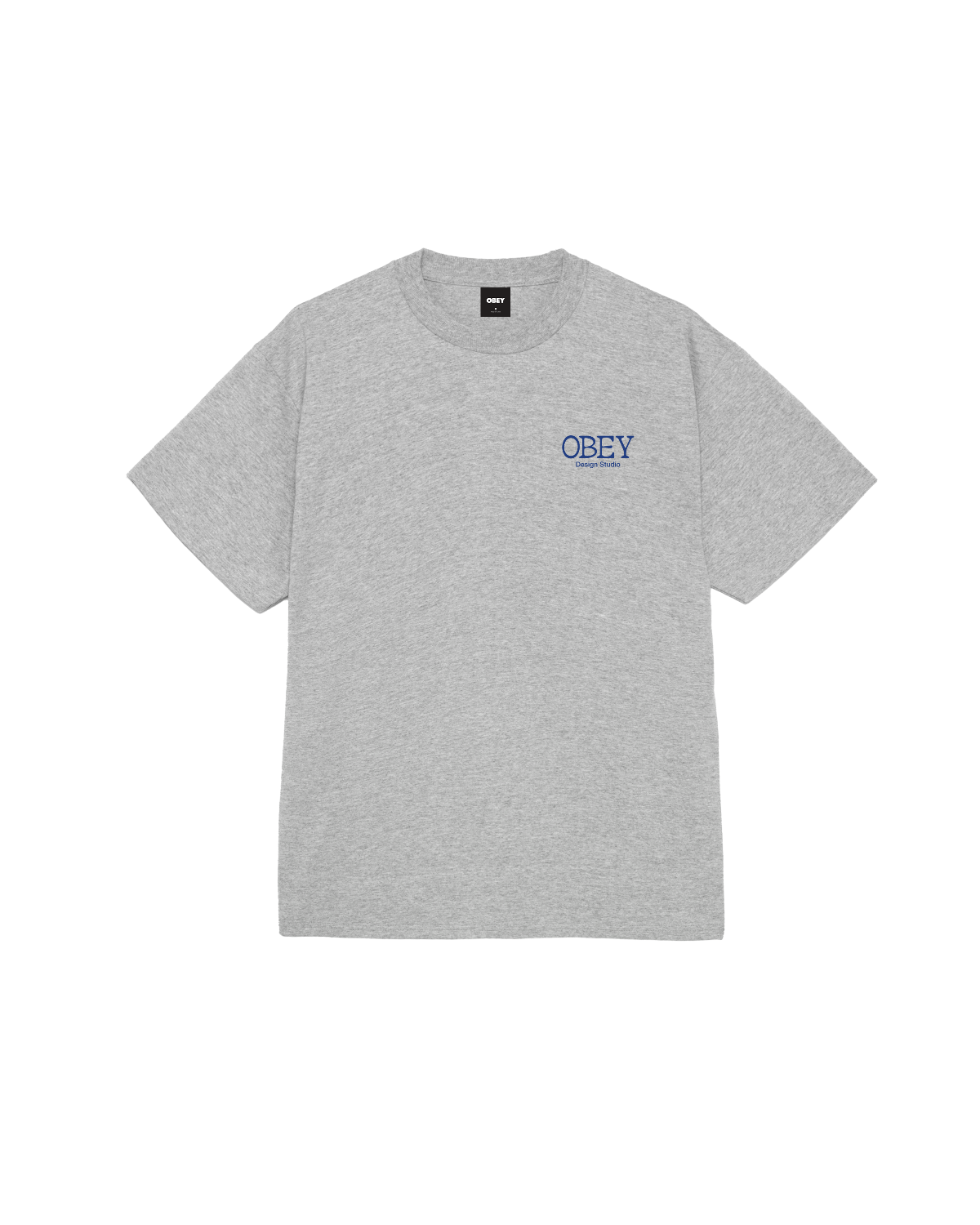 OBEY LUCKY CAT CLASSIC T-SHIRT HEATHER GREY 