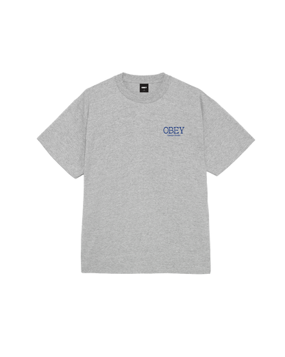 OBEY LUCKY CAT CLASSIC T-SHIRT HEATHER GREY 