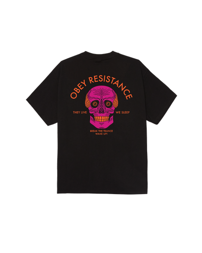 OBEY RESISTANCE SKULL CLASSIC T-SHIRT BLACK 
