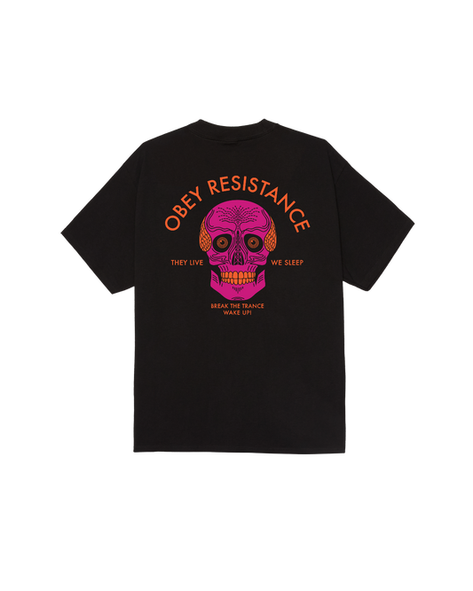 OBEY RESISTANCE SKULL CLASSIC T-SHIRT BLACK 