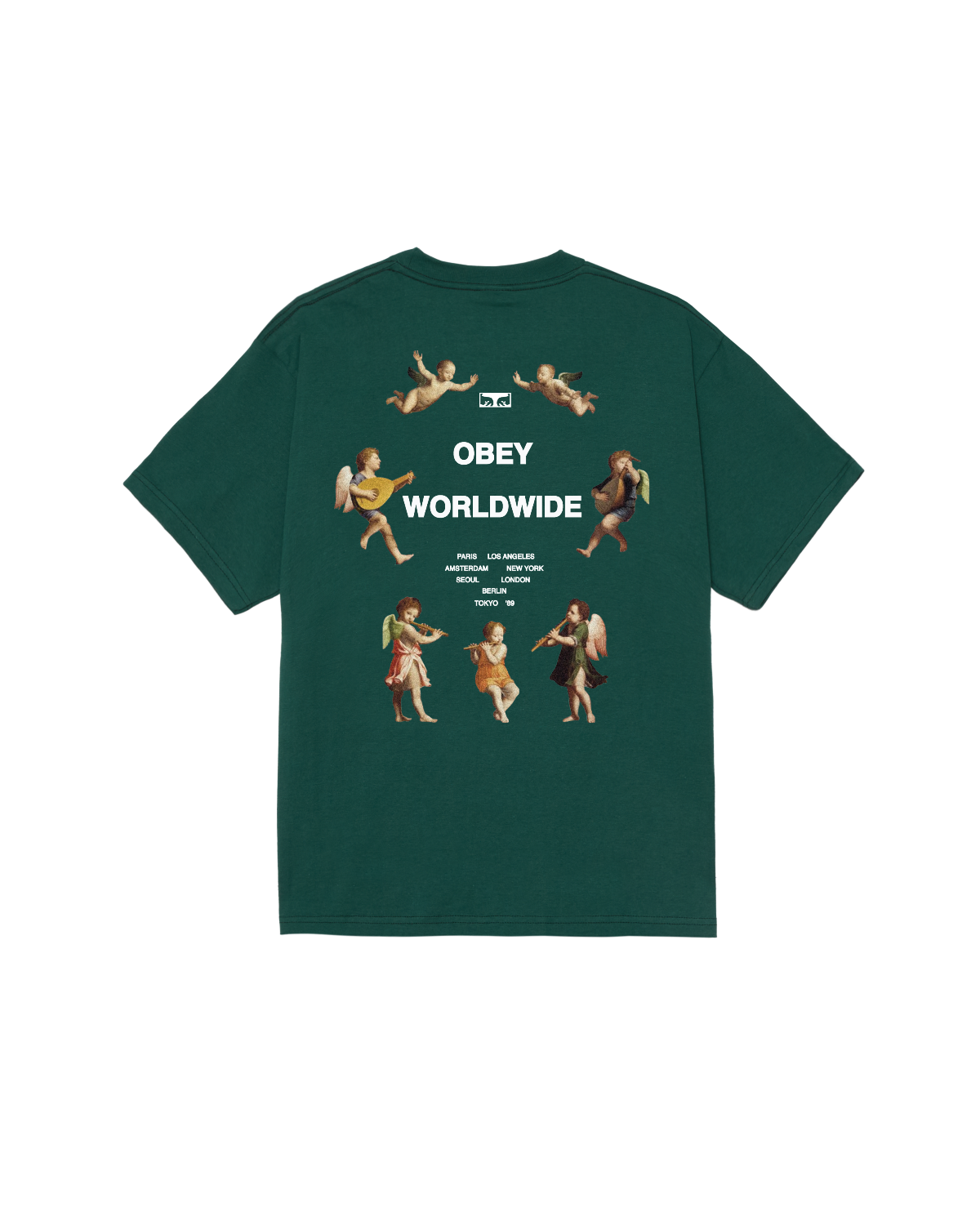 OBEY ANGELS ABOVE CLASSIC T-SHIRT RAINFOREST 