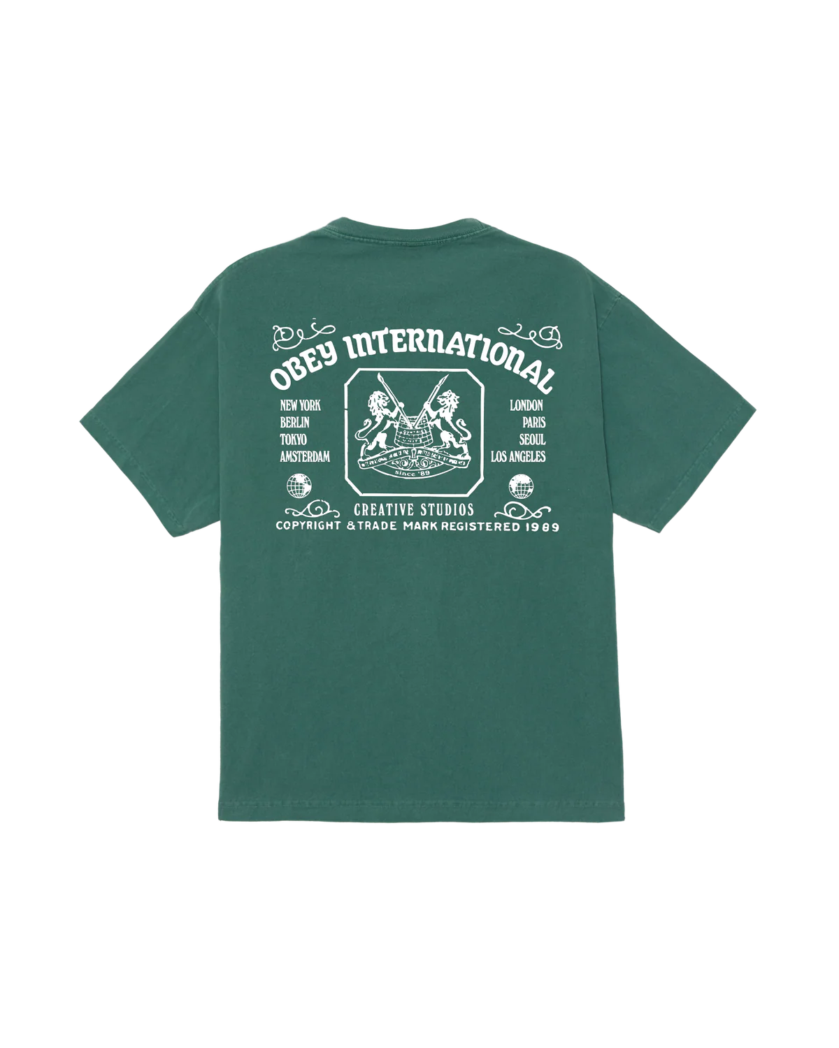 OBEY CREATIVE STUDIOS HEAVYWEIGHT T-SHIRT RAINFOREST 