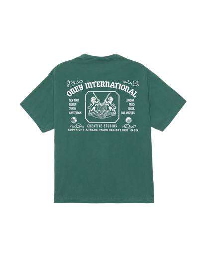 OBEY CREATIVE STUDIOS HEAVYWEIGHT T-SHIRT RAINFOREST 