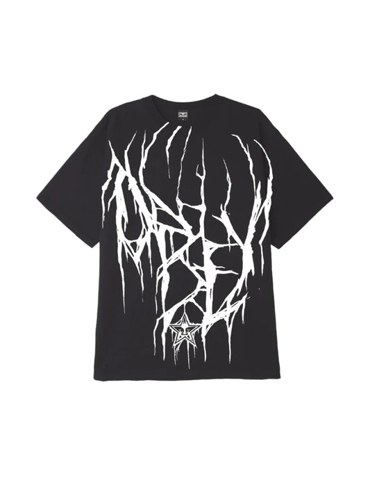 OBEY DEATH METAL T-SHIRT BLACK 