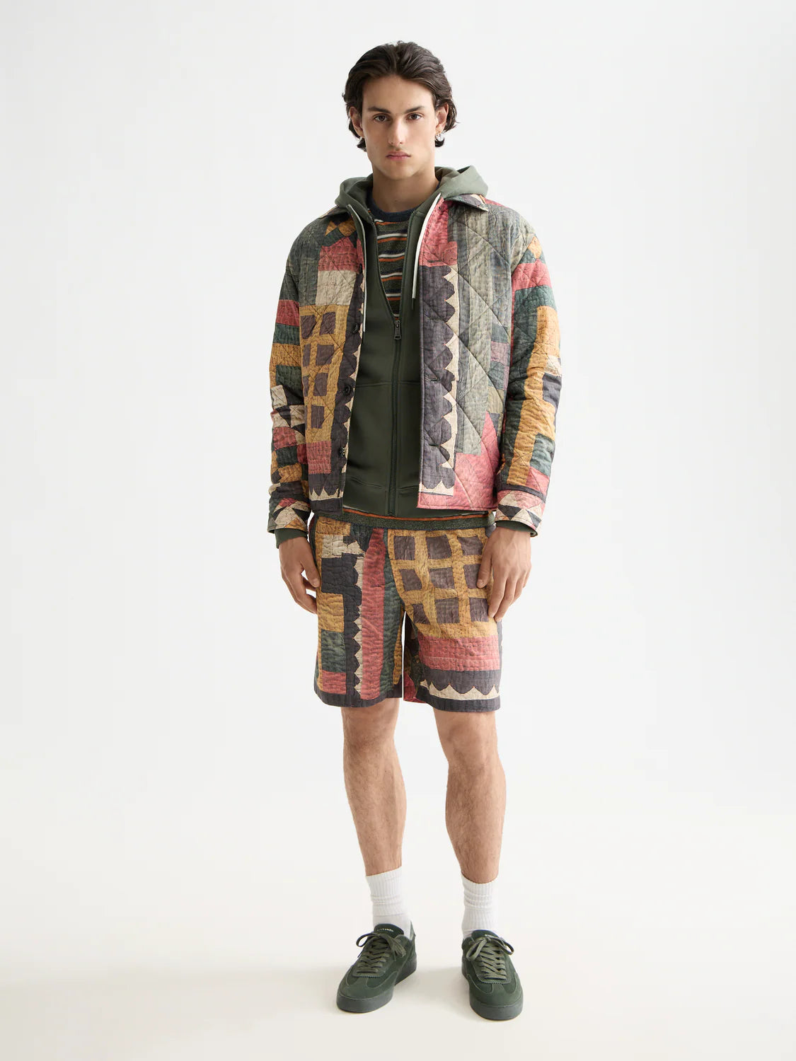 S&S PATCHWORK MOUNTAIN PRINT OVERSHIRT 