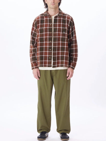 OBEY BIGWIG PLAID WOVEN SHIRT SEPIA MULTI OUTFIT
