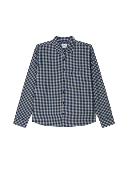 OBEY BIGWIG ANDY WOVEN SHIRT ACADEMY NAVY MULTI 