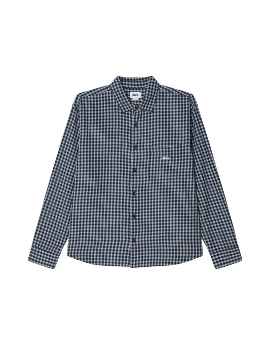 OBEY BIGWIG ANDY WOVEN SHIRT ACADEMY NAVY MULTI 