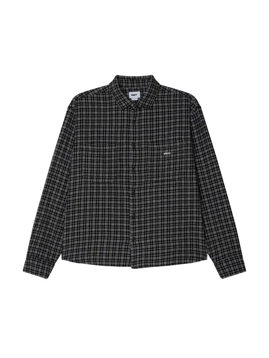 OBEY BIGWIG RICK WOVEN SHIRT BLACK MULTI 