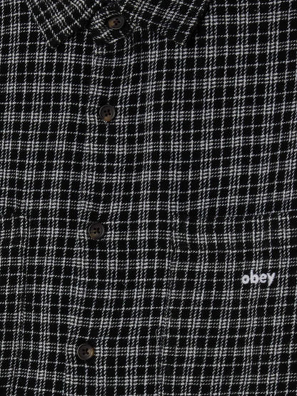 OBEY BIGWIG RICK WOVEN SHIRT BLACK MULTI 