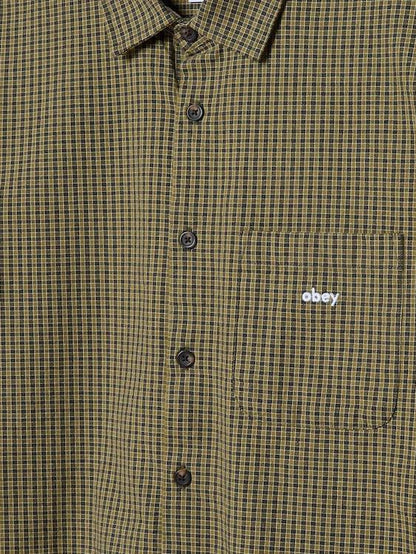 OBEY JIMMY WOVEN SHIRT ROSIN MULTI 