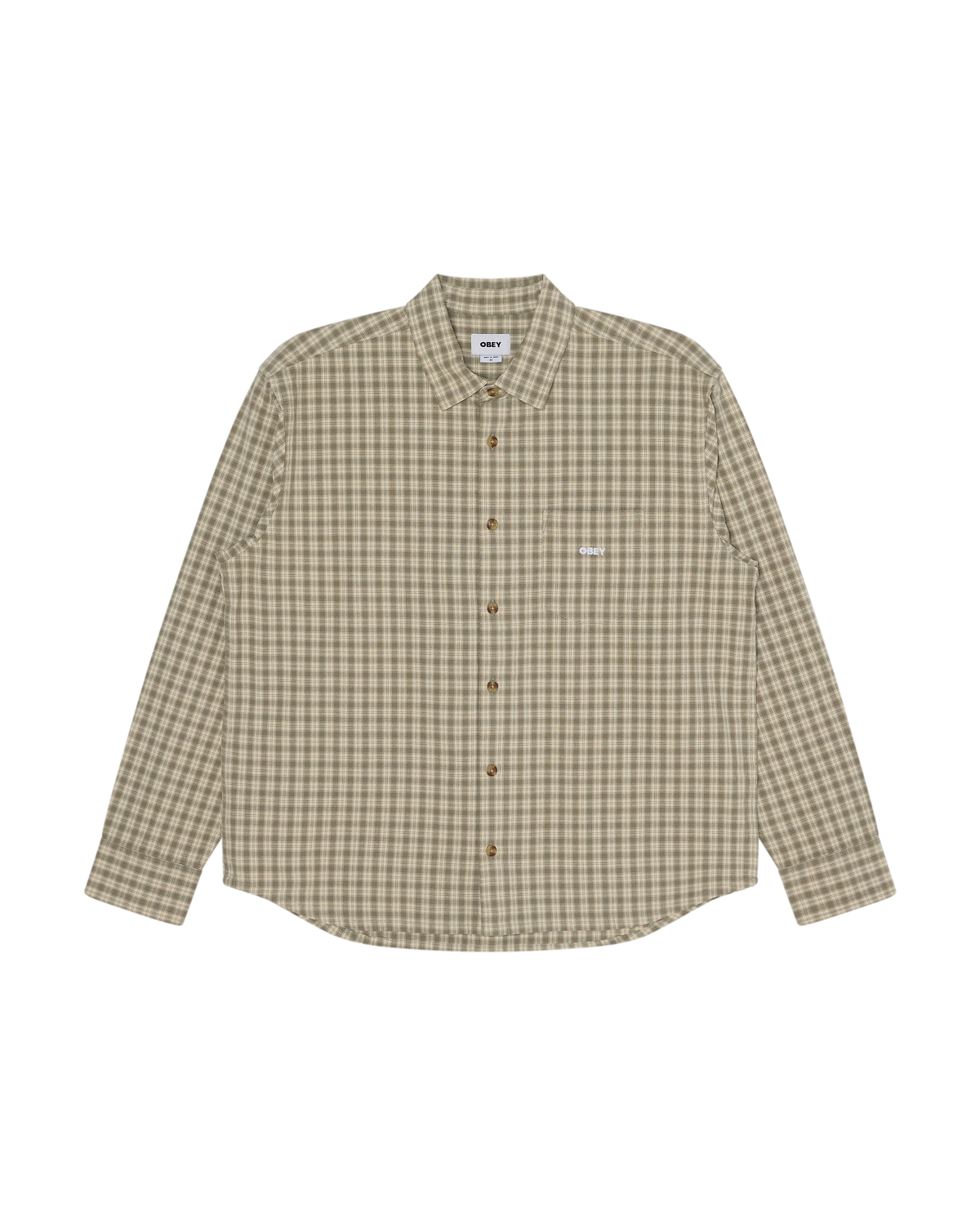 OBEY BIGWIG AXEL WOVEN SHIRT VETIVER MULTI 