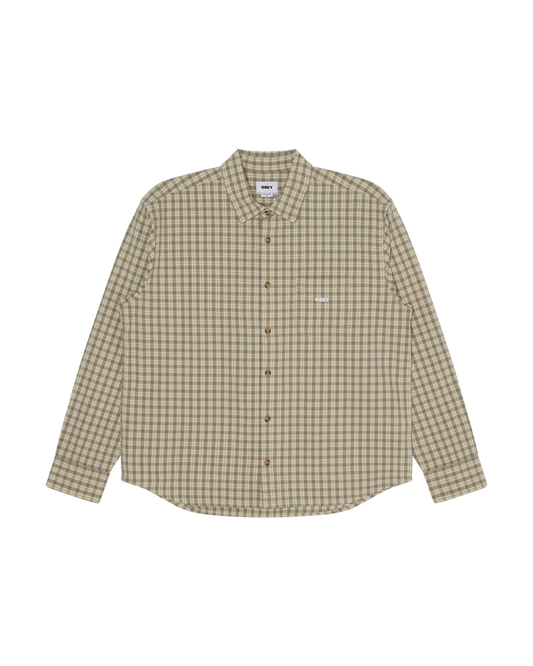 OBEY BIGWIG AXEL WOVEN SHIRT VETIVER MULTI 