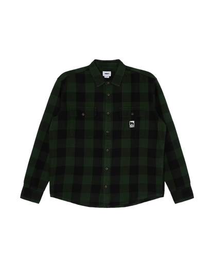 OBEY JONES WOVEN SHIRT KOMBU GREEN 