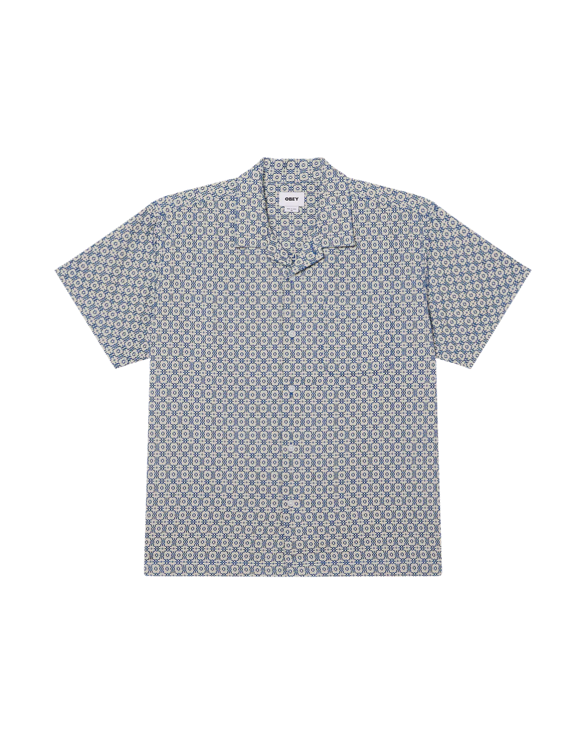 OBEY ADRIAN SHORT SLEEVE WOVEN UNBLEACHED MULTI 