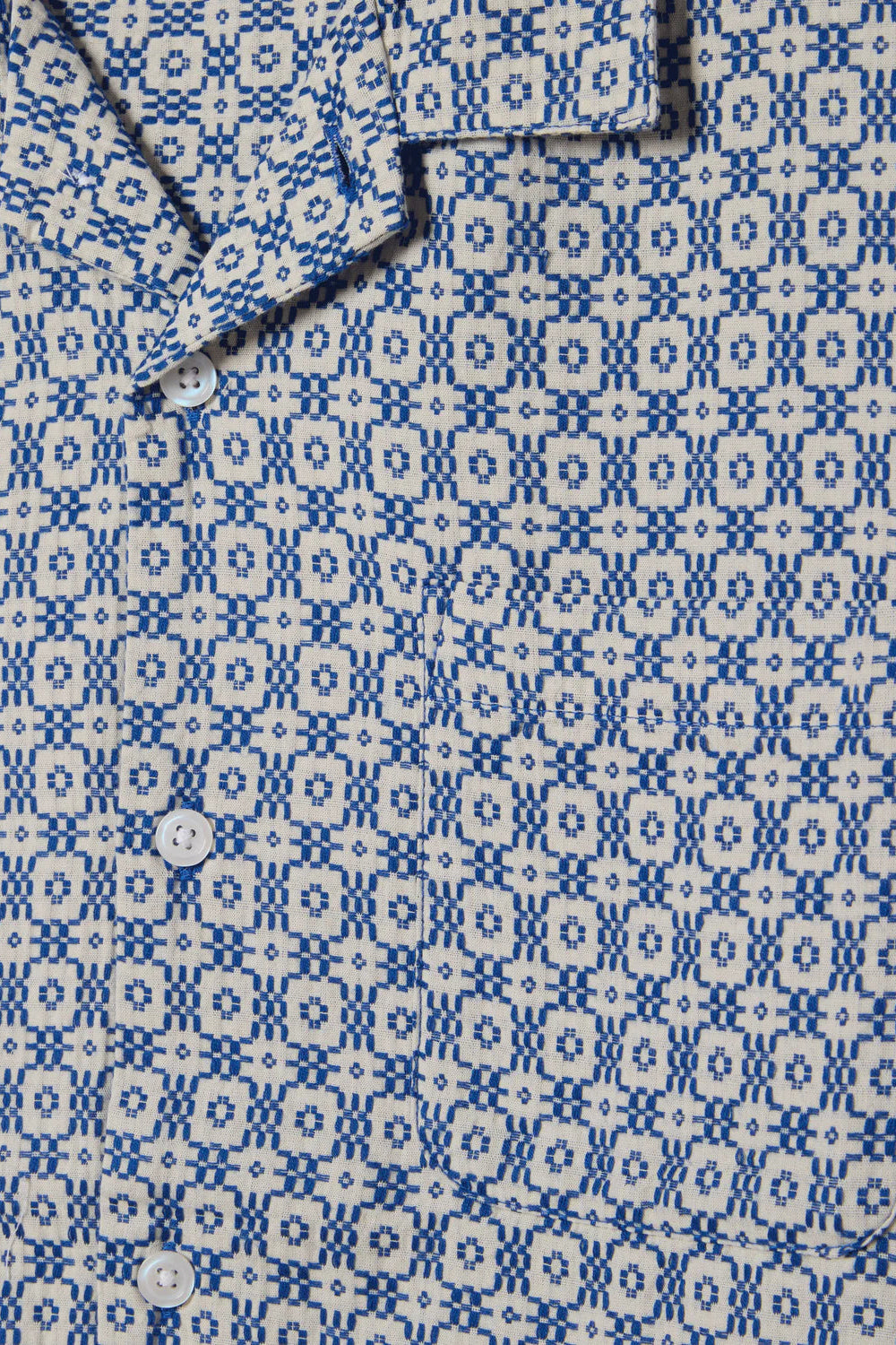 OBEY ADRIAN SHORT SLEEVE WOVEN UNBLEACHED MULTI 