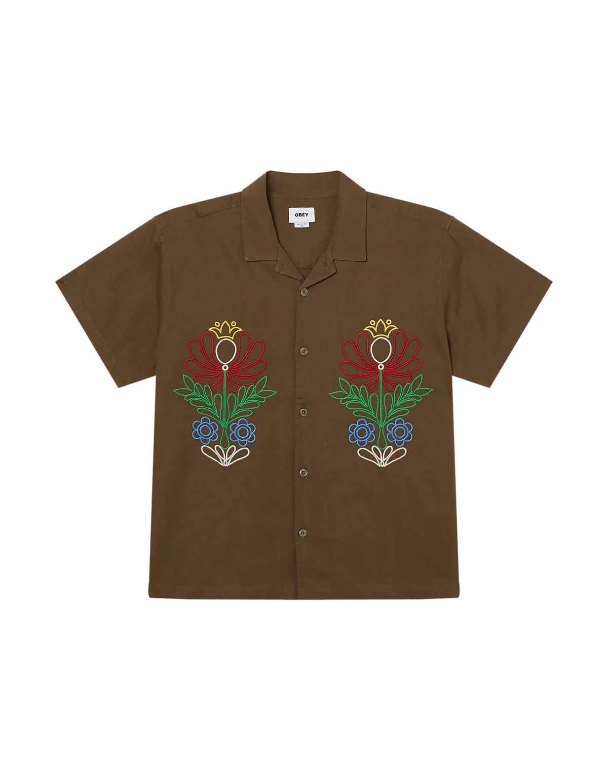 OBEY PERRY SHORT SLEEVE SHIRT CANTEEN 