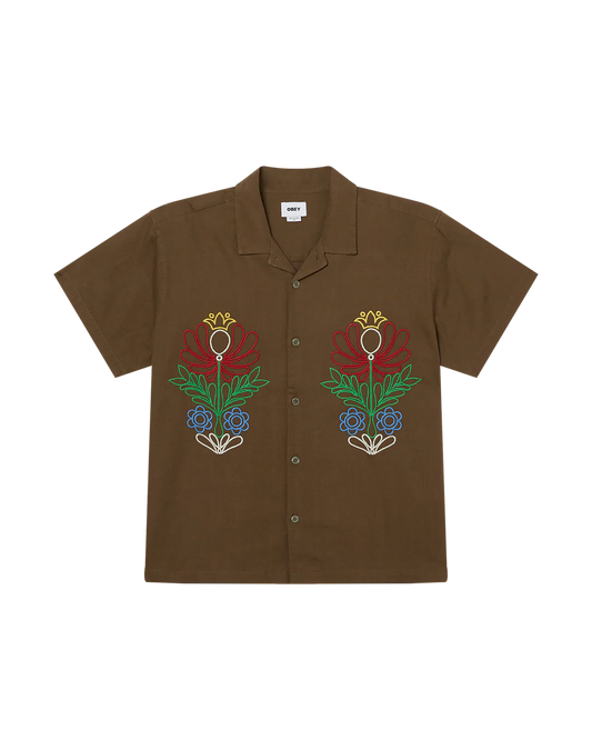 OBEY PERRY SHORT SLEEVE SHIRT CANTEEN 