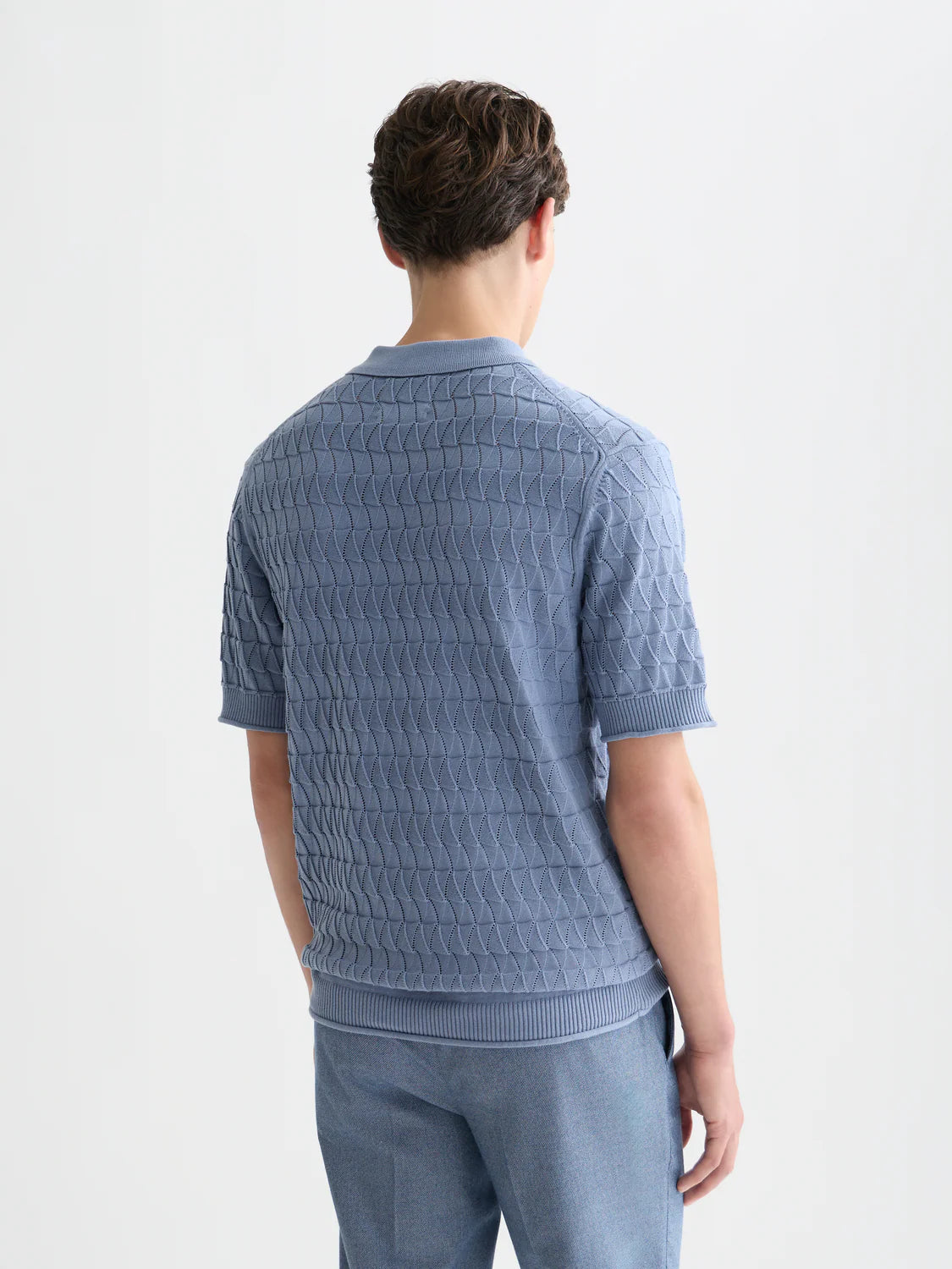 S&S POINTELLE KNIT REGULAR FIT POLO INFINITY 