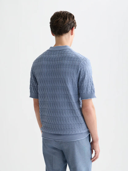 S&S POINTELLE KNIT REGULAR FIT POLO INFINITY 