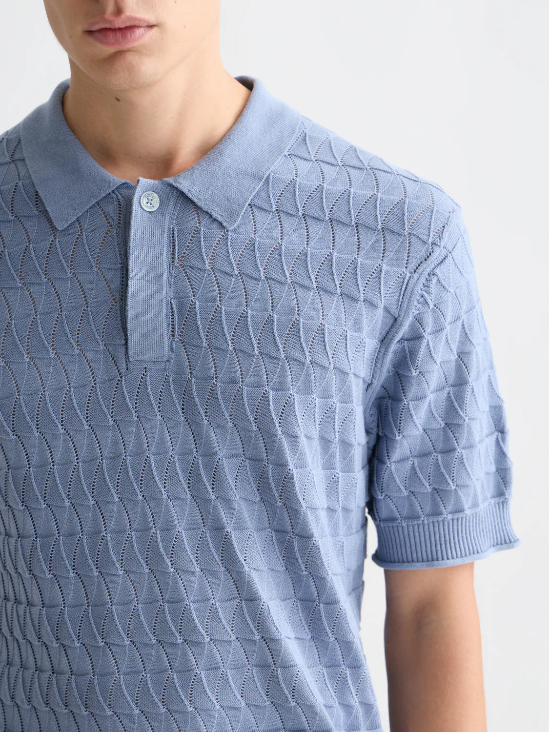 S&S POINTELLE KNIT REGULAR FIT POLO INFINITY 