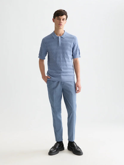 S&S POINTELLE KNIT REGULAR FIT POLO INFINITY 