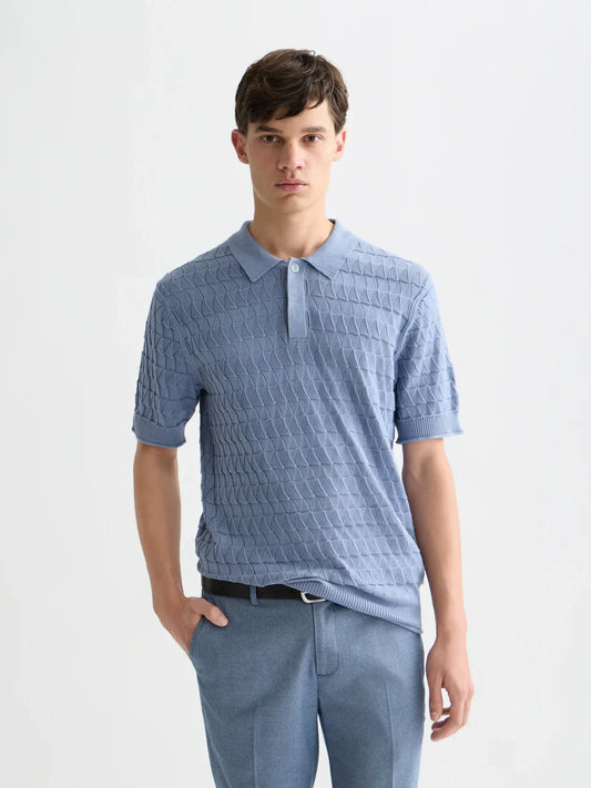 S&S POINTELLE KNIT REGULAR FIT POLO INFINITY 