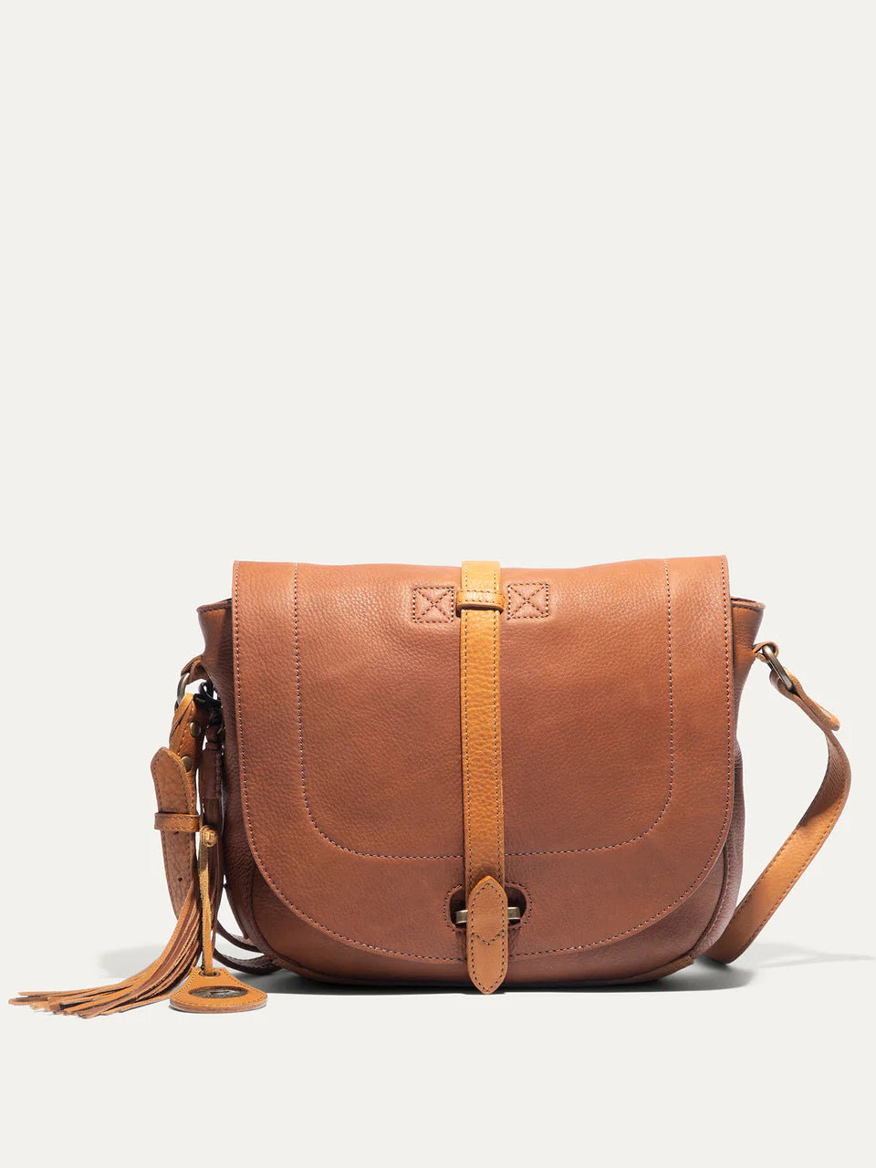 WILL SENECA LEATHER CROSSBODY COGNAC/TAN