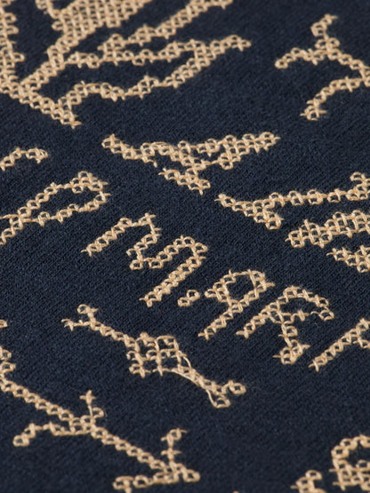 S&S CROSS STITCH ARTWORK RELAXED-FIT SWEATSHIRT CARBON