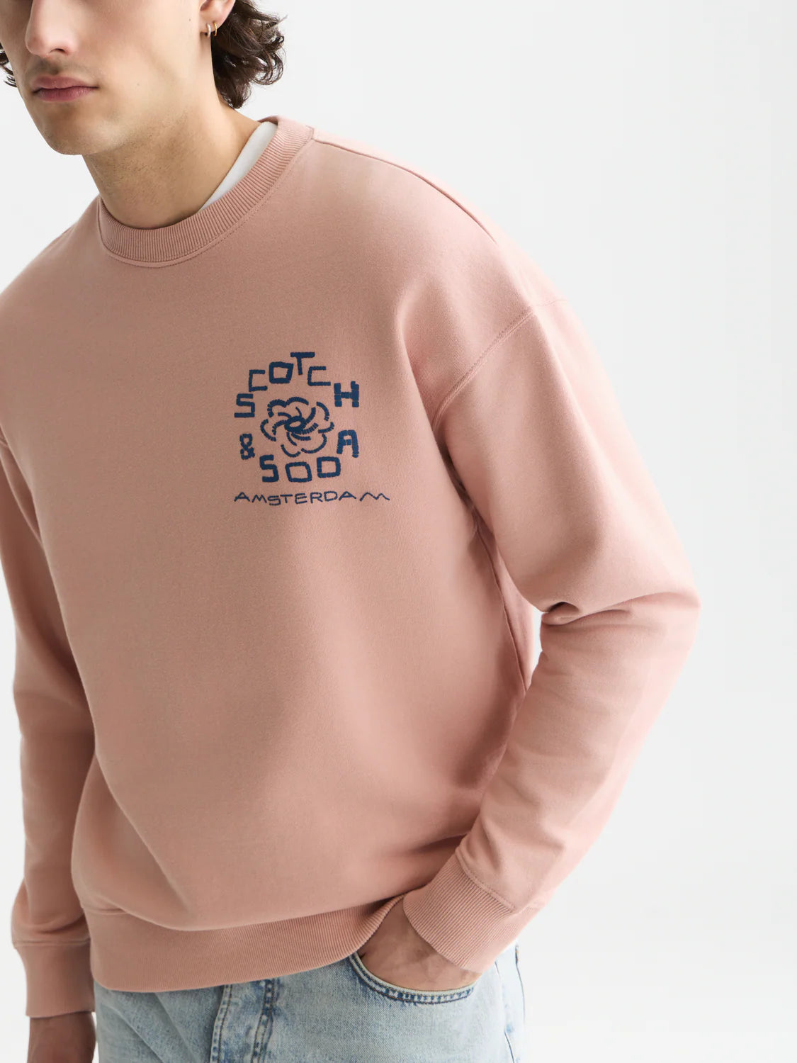 S&S ARTWORK RELAXED FIT SWEATSHIRT MISTY ROSE