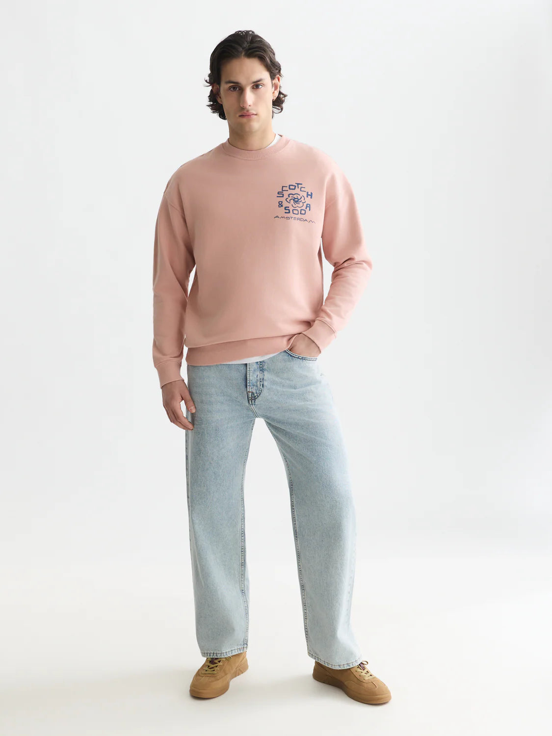 S&S ARTWORK RELAXED FIT SWEATSHIRT MISTY ROSE