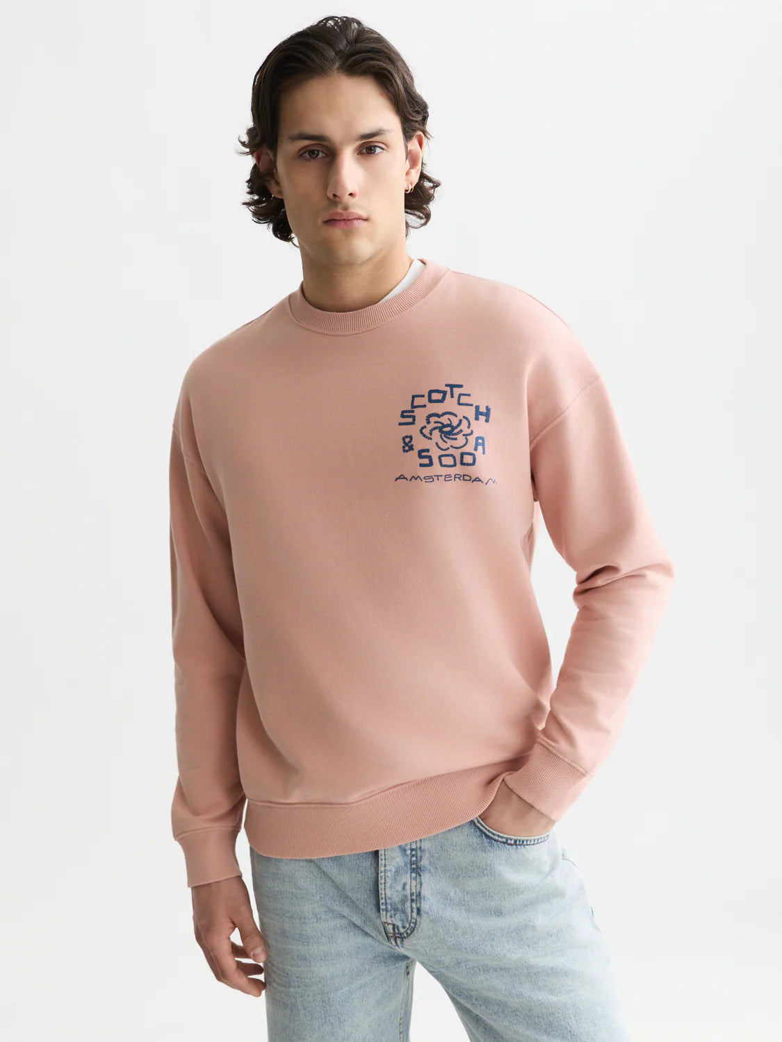S&S ARTWORK RELAXED FIT SWEATSHIRT MISTY ROSE